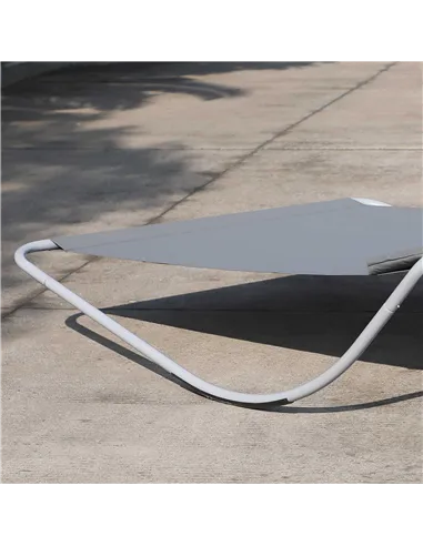 Outsunny Rocking Sun Lounger, Double Garden Lounger Sunbed with Headrest Pillows, Texteline Outdoor Rocking Chair Swing Hammock 