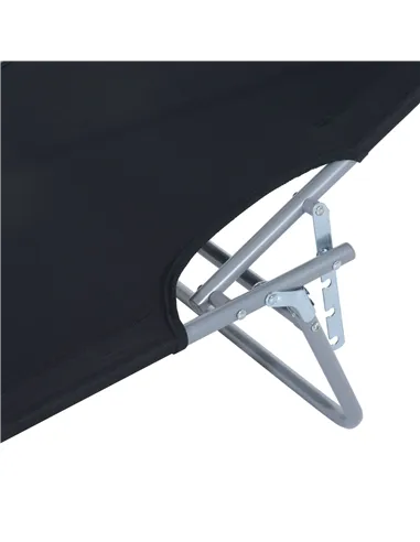 Outsunny Outdoor Foldable Sun Lounger, 4 Level Adjustable Backrest Reclining Sun Lounger Chair with Angle Adjust Sun Shade Awnin