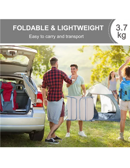 Outsunny Outdoor Foldable Sun Lounger, Adjustable Backrest Garden Recliner Sun Lounger Chair with Headrest Pillow, Beige