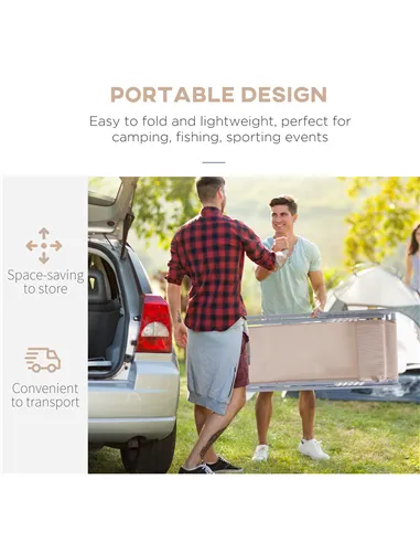 Outsunny Set of 2 Folding Garden Beach Aluminium Frame Deck Chairs Deckchairs Seaside Folding Garden Patio Lounger, Beige