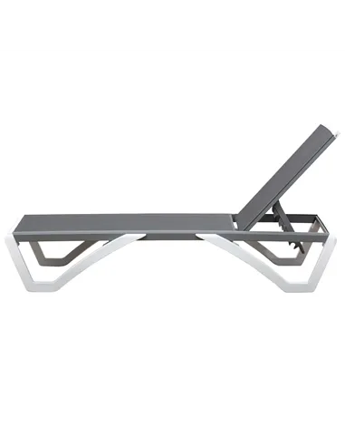 Outsunny Aluminium Frame Sun Lounger, with Adjustable Back - Grey