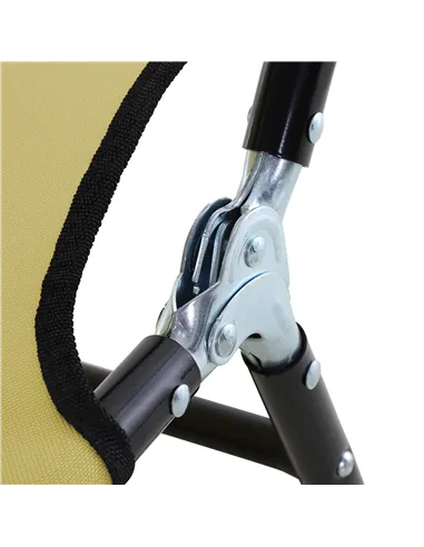 Outsunny Foldable Sun Lounger with 5-Position Adjustable Backrest, Outdoor Portable Recliner Chaise Lounge Chair with Breathable