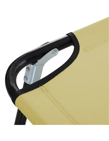 Outsunny Foldable Sun Lounger with 5-Position Adjustable Backrest, Outdoor Portable Recliner Chaise Lounge Chair with Breathable