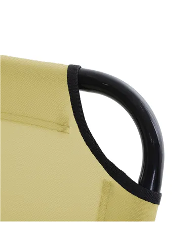 Outsunny Foldable Sun Lounger with 5-Position Adjustable Backrest, Outdoor Portable Recliner Chaise Lounge Chair with Breathable