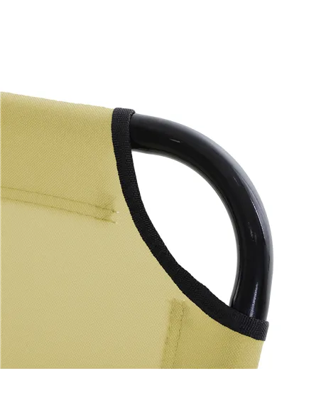 Outsunny Foldable Sun Lounger with 5-Position Adjustable Backrest, Outdoor Portable Recliner Chaise Lounge Chair with Breathable