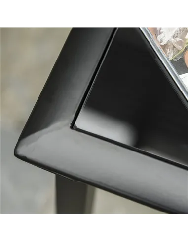 Outsunny 3 Pieces Sun Lounger Chair Set, Metal Frame Garden Outdoor Sunbathing Chair with Side Table and Armrest, Grey