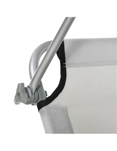 Outsunny Outdoor Foldable Sun Lounger, 4 Level Adjustable Backrest Reclining Sun Lounger Chair with Angle Adjust Sun Shade Awnin