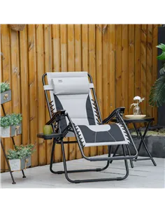 Outsunny Zero Gravity Lounger Chair, Folding Reclining Patio Chair with Padded Seat, Cup Holder, Soft Cushion and Headrest for P 2
