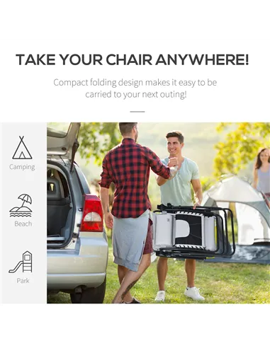 Outsunny Zero Gravity Lounger Chair, Folding Reclining Patio Chair with Padded Seat, Cup Holder, Soft Cushion and Headrest for P