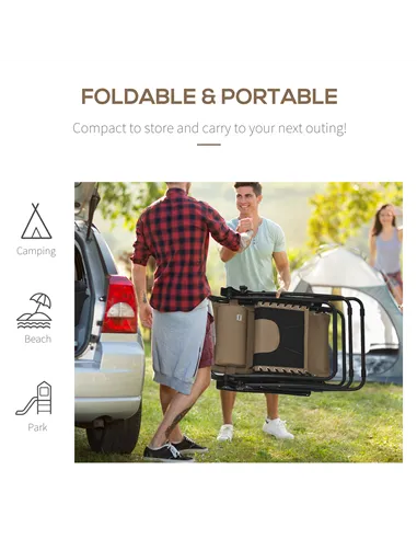 Outsunny Zero Gravity Lounger Chair, Folding Reclining Patio Chair with Shade Cover, Padded Seat, Cup Holder, Soft Cushion and H