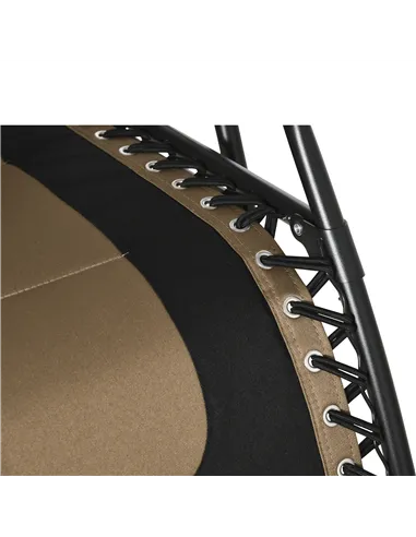 Outsunny Zero Gravity Lounger Chair, Folding Reclining Patio Chair with Shade Cover, Padded Seat, Cup Holder, Soft Cushion and H