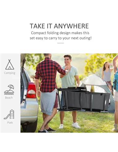 Outsunny Outdoor Folding Sun Lounger, 5-Position Adjustable Chaise Lounge Chair with Aluminium Frame for Patio, Pool and Garden,