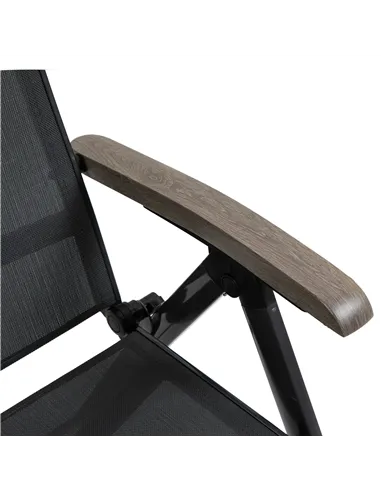 Outsunny Outdoor Folding Sun Lounger, 5-Position Adjustable Chaise Lounge Chair with Aluminium Frame for Patio, Pool and Garden,