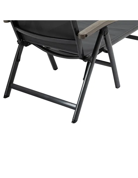Outsunny Outdoor Folding Sun Lounger, 5-Position Adjustable Chaise Lounge Chair with Aluminium Frame for Patio, Pool and Garden,