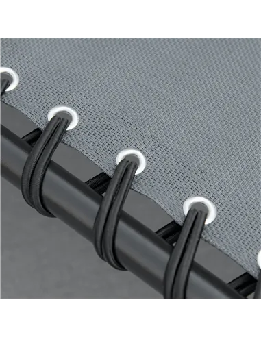 Outsunny Portable Sun Lounger, Folding Camping Bed Cot, Reclining Lounge Chair 5-position Adjustable Backrest with Side Pocket, 