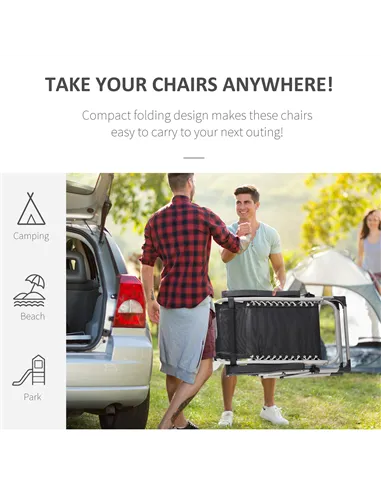 Outsunny 2pc Reclining Zero Gravity Sun Loungers ,Folding Chaise Lounge Chair with Cushions, Light Grey