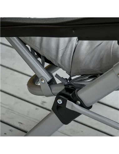 Outsunny 2pc Reclining Zero Gravity Sun Loungers ,Folding Chaise Lounge Chair with Cushions, Light Grey