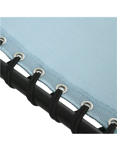 Outsunny Folding Sun Lounger Beach Chaise Chair Garden Cot Camping Recliner with 4 Position Adjustable, Baby Blue