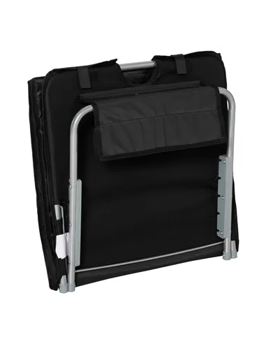 Outsunny Set of 2 Foldable Garden Beach Chair Mat Lightweight Outdoor Sun Lounger Seats Adjustable Back Metal Frame PE Fabric He