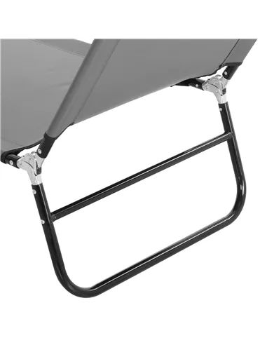 Outsunny Foldable Sun Lounger with 5-Position Adjustable Backrest, Outdoor Portable Recliner Chaise Lounge Chair with Breathable