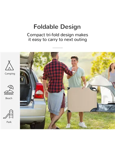 Outsunny Outdoor Folding Sun Lounger with Face Hole, 4 Level Adjustable Backrest Reclining Garden Lounger, Garden Recliner Sunbe