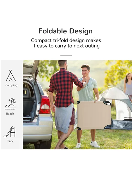 Outsunny Outdoor Folding Sun Lounger with Face Hole, 4 Level Adjustable Backrest Reclining Garden Lounger, Garden Recliner Sunbe