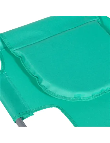 Outsunny Foldable Sun Lounger with Reading Hole - Green