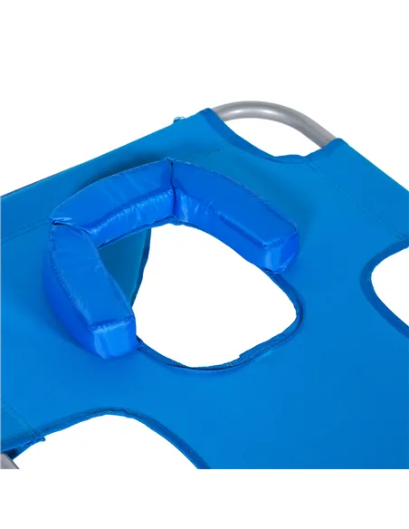 Outsunny Foldable Sun Lounger with Reading Hole - Blue