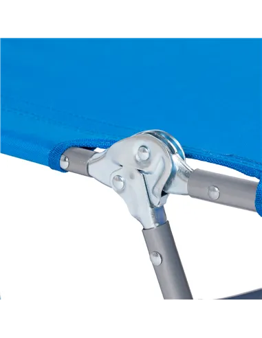 Outsunny Foldable Sun Lounger with Reading Hole - Blue