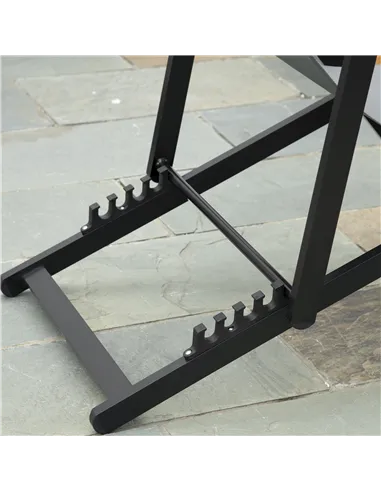 Outsunny Set of 2 Folding Garden Beach Aluminium Frame Deck Chairs Deckchairs Seaside Folding Garden Patio Lounger, Grey