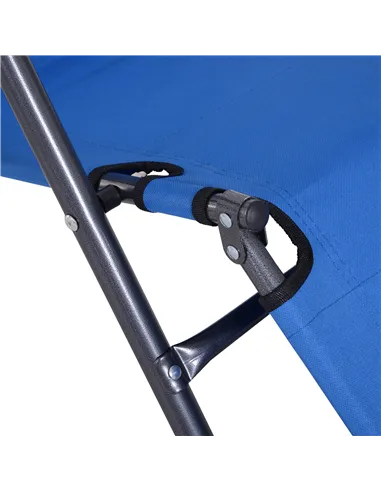 Outsunny 2 in 1 Folding Sun Lounger Reclining Garden Chair Set of 2 with 2-Level Adjustable Backrest, Outdoor Zero Gravity Recli