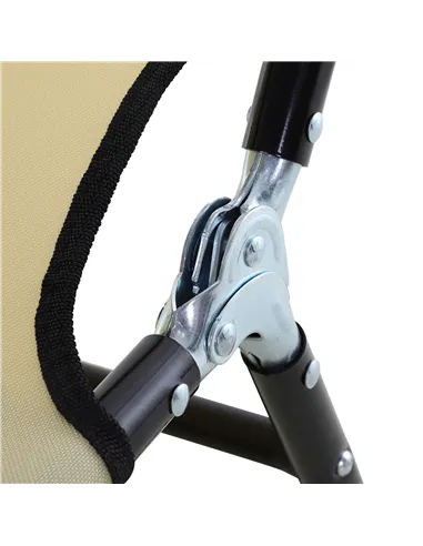 Outsunny 2 Piece Foldable Sun Loungers with 5-Position Adjustable Backrest, Outdoor Portable Recliner Chaise Lounge Chairs with 