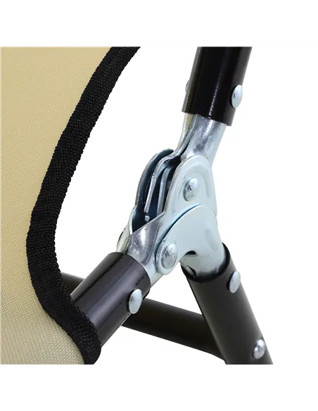 Outsunny 2 Piece Foldable Sun Loungers with 5-Position Adjustable Backrest, Outdoor Portable Recliner Chaise Lounge Chairs with 