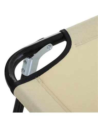 Outsunny 2 Piece Foldable Sun Loungers with 5-Position Adjustable Backrest, Outdoor Portable Recliner Chaise Lounge Chairs with 