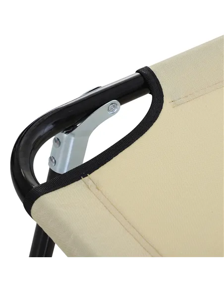 Outsunny 2 Piece Foldable Sun Loungers with 5-Position Adjustable Backrest, Outdoor Portable Recliner Chaise Lounge Chairs with 