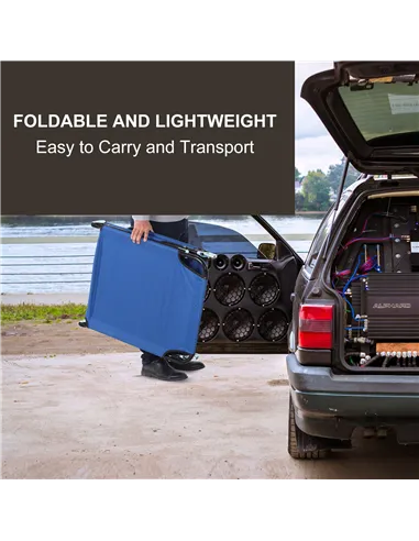 Outsunny 2 Piece Foldable Sun Loungers with 5-Position Adjustable Backrest, Outdoor Portable Recliner Chaise Lounge Chairs with 