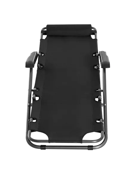 Outsunny 2 in 1 Folding Sun Lounger Reclining Garden Chair Set of 2 with 2-Level Adjustable Backrest, Outdoor Zero Gravity Recli