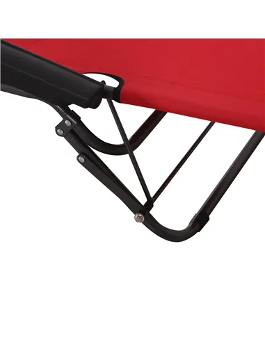 Outsunny 2 in 1 Folding Sun Lounger Reclining Garden Chair Set of 2 with 2-Level Adjustable Backrest, Outdoor Zero Gravity Recli