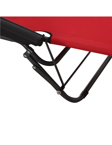 Outsunny 2 in 1 Folding Sun Lounger Reclining Garden Chair Set of 2 with 2-Level Adjustable Backrest, Outdoor Zero Gravity Recli