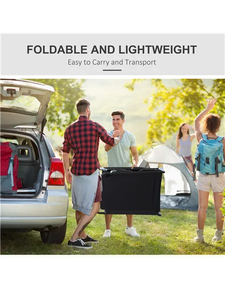 Outsunny 2 Piece Foldable Sun Loungers with 5-Position Adjustable Backrest, Outdoor Portable Recliner Chaise Lounge Chairs with 