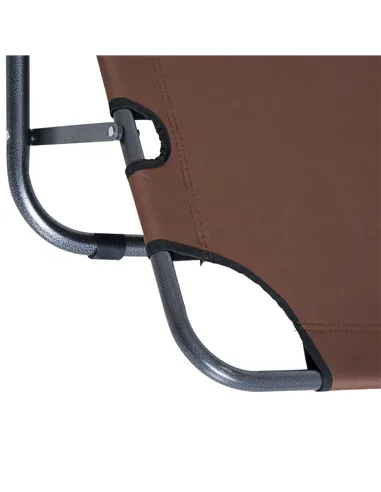 Outsunny 2 in 1 Folding Sun Lounger Reclining Garden Chair Set of 2 with 2-Level Adjustable Backrest, Outdoor Zero Gravity Recli