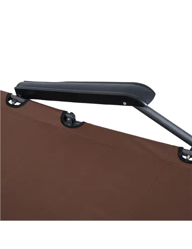 Outsunny 2 in 1 Folding Sun Lounger Reclining Garden Chair Set of 2 with 2-Level Adjustable Backrest, Outdoor Zero Gravity Recli