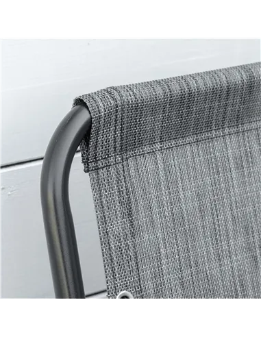 Outsunny Set of 6 Patio Folding Chair Set, Garden Portable Outdoor Chairs with Armrest and Breathable Mesh Fabric Seat and Backr