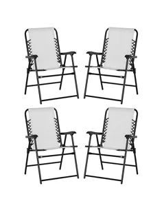 Outsunny  Pieces Patio Folding Chair Set, Outdoor Portable Loungers for Camping Pool Beach Deck, Lawn Chairs with Armrest Steel 