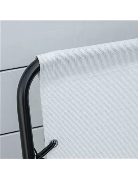 Outsunny  Pieces Patio Folding Chair Set, Outdoor Portable Loungers for Camping Pool Beach Deck, Lawn Chairs with Armrest Steel 