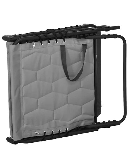 Outsunny Set of Two Sun Loungers, with Five-Position Reclining Backs - Grey