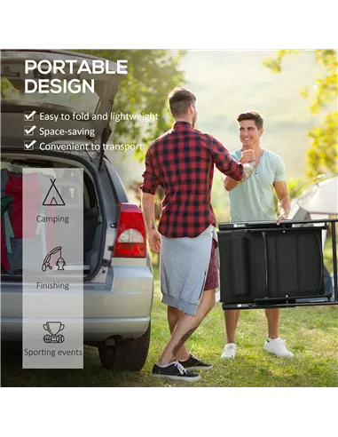 Outsunny Set of Two Padded Garden Chairs - Black