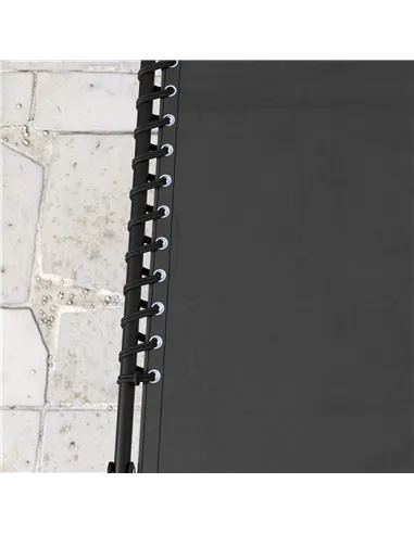 Outsunny Set of Two Folding Sun Loungers, with Four-Position Backs - Black