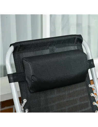 Outsunny 2pc Reclining Zero Gravity Sun Loungers ,Folding Chaise Lounge Chair with Cushions, Blue