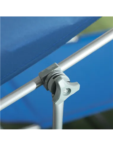 Outsunny Sun Lounger, with Adjustable Face Canopy - Bright Blue